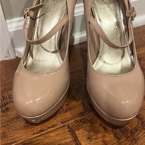 Elegant Nude Platform Heels
